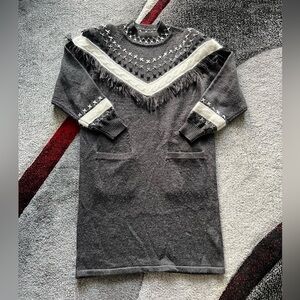 Rene Derhy Paris The Cotton Collection Wool Blend Sweater Dress